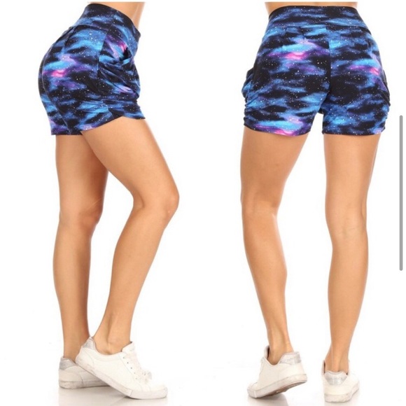 LAST PAIR: Harem galaxy butter soft comfy shorts - Picture 5 of 6